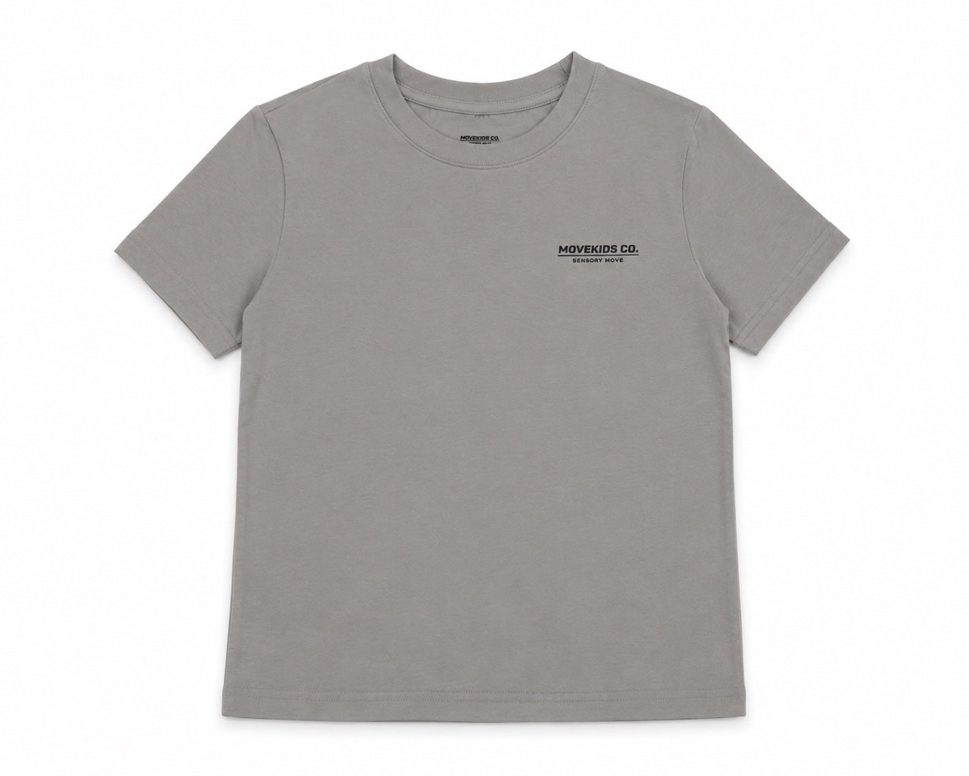 Soft grey sensory-friendly T-shirt for kids