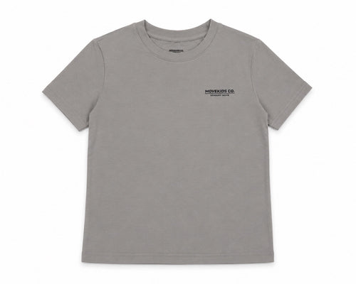 Soft grey sensory-friendly T-shirt for kids