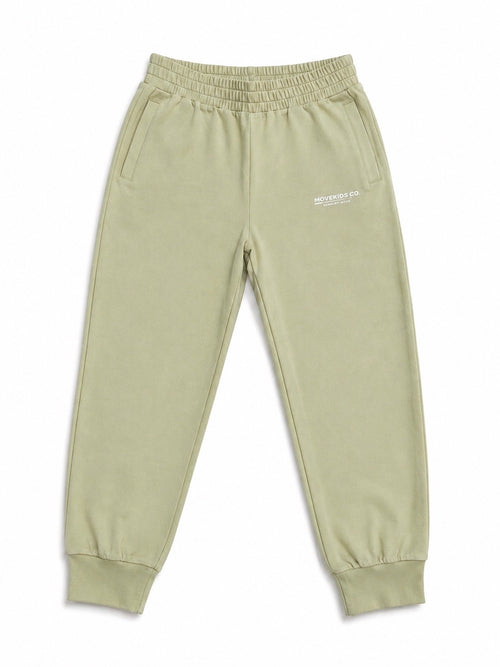 Calm green sensory-friendly joggers for kids